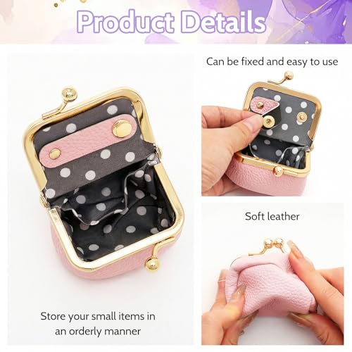 Vintage Mini Jewelry Box - Portable Leather Organizer with Kiss Lock