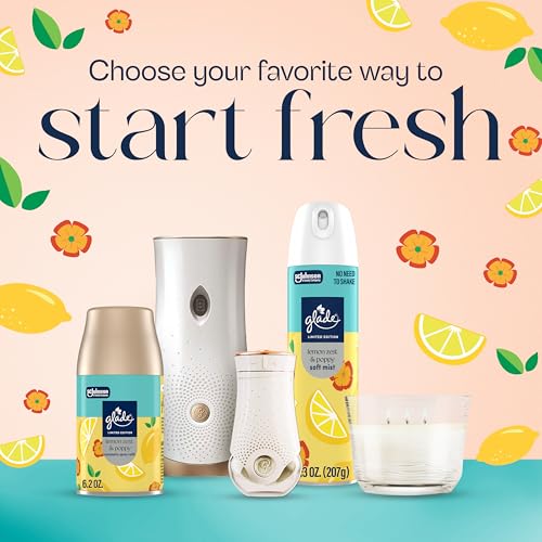 Glade PlugIns Refills Air Freshener, Lemon Zest & Poppy - 1.34 Fl Oz (2 Count)