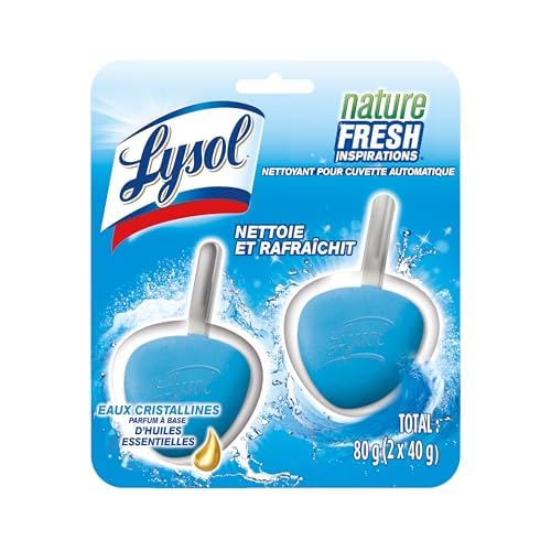 Lysol Automatic In-The-Bowl Toilet Cleaner, Atlantic Fresh, 2 Count