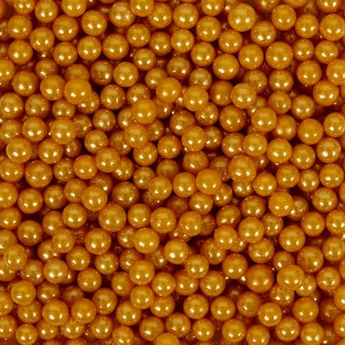 Wilton Gold Metallic Sugar Pearl Sprinkles - 4.97 oz for Cakes & Cupcakes