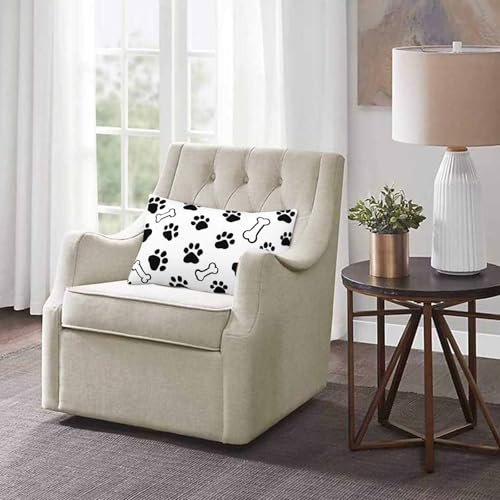 EKOBLA 20x30 Inch Dog Paw Print Throw Pillow Cover - Pack of 1, Multi-a28