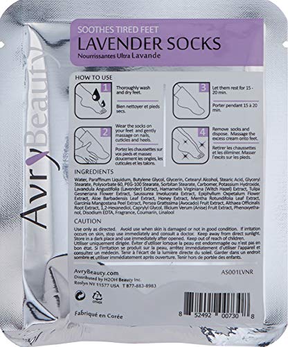 AvryBeauty Moisturizing Shea Butter Lavender Foot Mask Socks