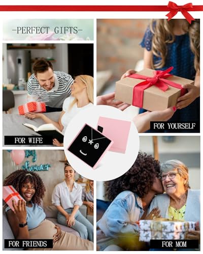 JELIEE 2-Pack Small Jewelry Gift Boxes with Cotton Padding, 3.1-Inch