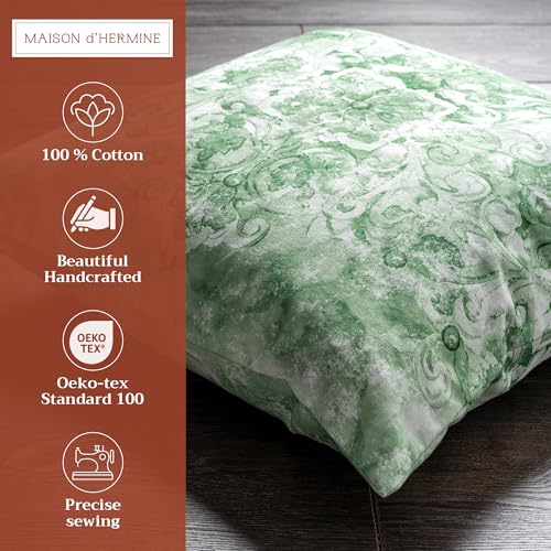 Maison d' Hermine 100% Cotton Throw Pillow Cover 18" x 18" - Secret Garden Design