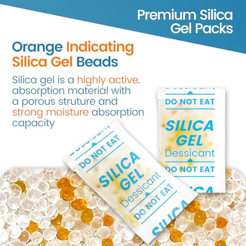 50 Pack 5g Silica Gel Packets - Moisture Absorbers for Storage