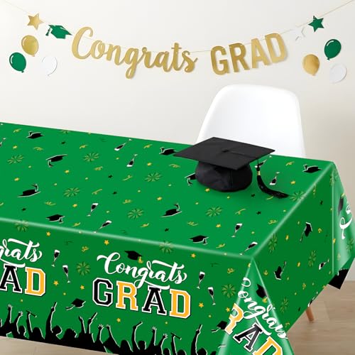 Graduation Table Covers - 2 Pack Waterproof Disposable 54x108"