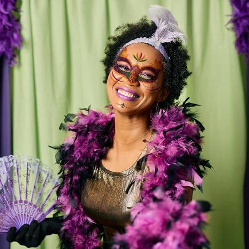 Mardi Gras Face Tattoos - 8 Sheets New Orleans Carnival Party Stickers
