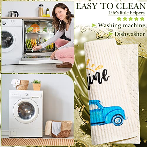 CHENGU 6 Pcs Swedish Dishcloths - Decorative, Absorbent Tea Towels