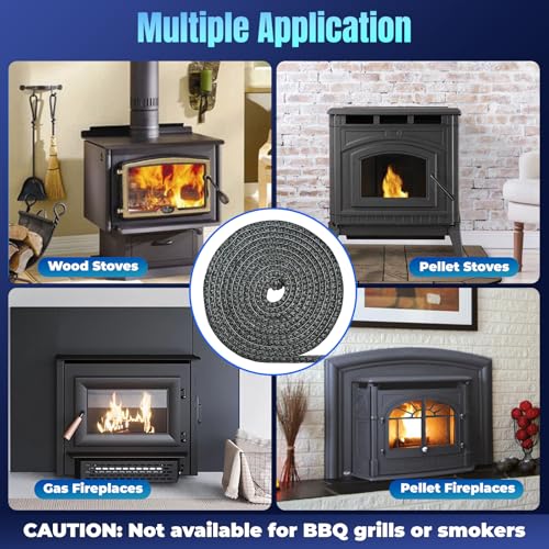 WINTACK Wood Stove Gasket Replacement 5/8" Wide x 1/8" Thick Self-Adhesive Fiberglass Tape