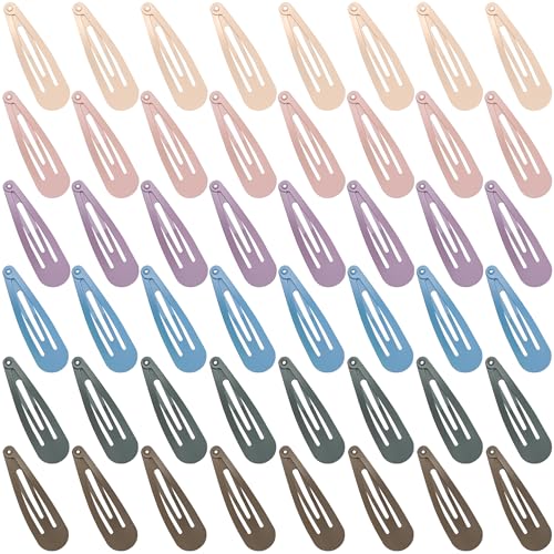 Cptots 48 Pcs Small Metal Snap Hair Clips Water Drop Barrettes for Women