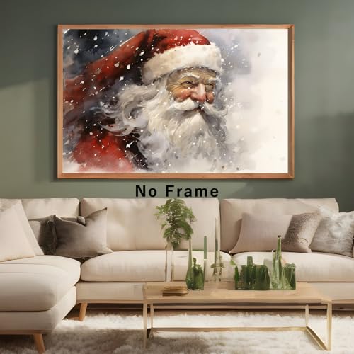 Vintage Santa Claus Canvas Wall Art 16x24 Inch Christmas Poster
