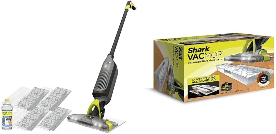 Shark VACMOP Pro Cordless Hard Floor Cleaner - Powerful Suction | 36 Disposable Pads & 12oz Solution