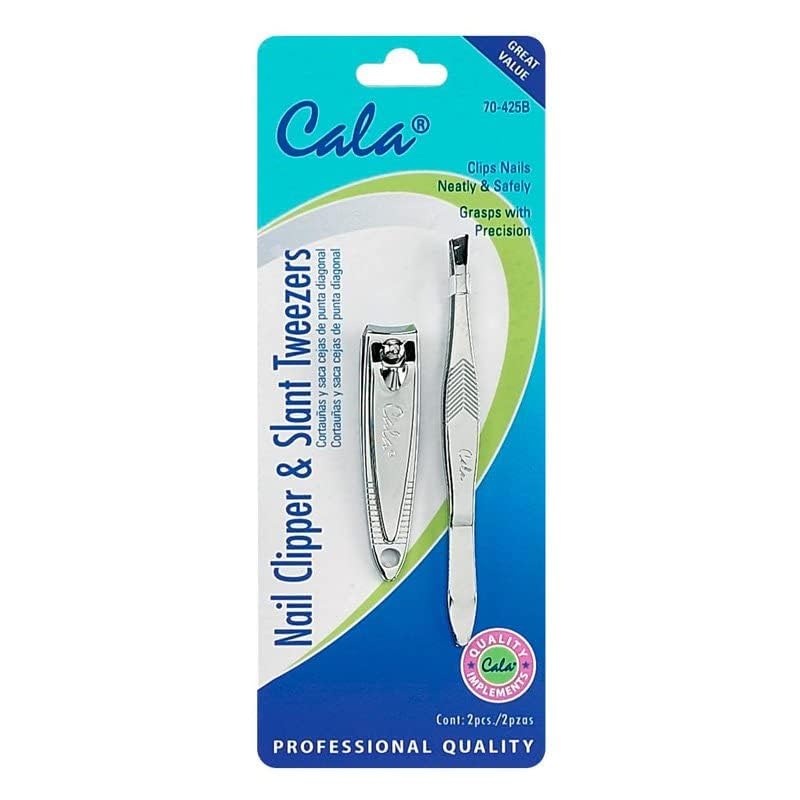 Cala Nail Clipper and Slant Tweezers Value Pack
