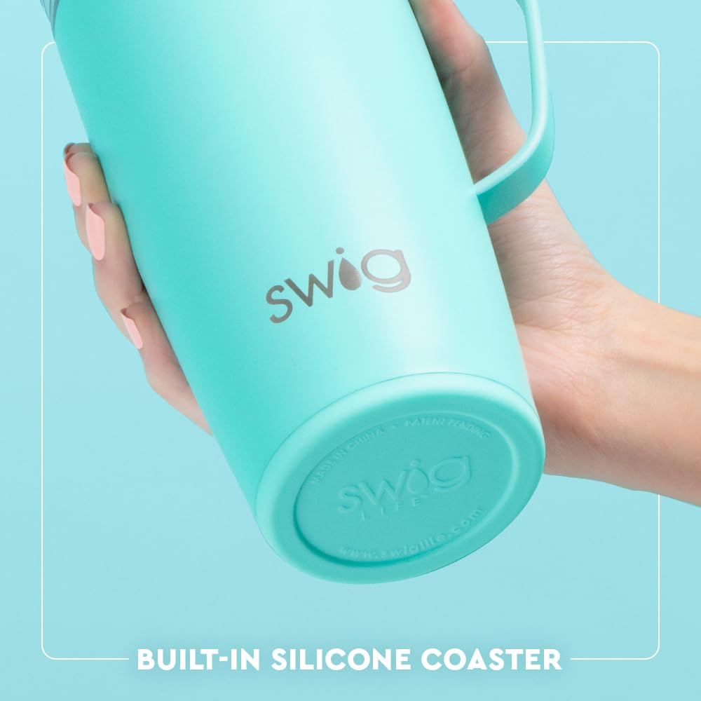 Swig Life 22oz Travel Mug, Insulated Tumbler with Handle and Lid, Travel Coffee Mug, Cup Holder Friendly, Stainless Steel 22 oz Tumbler, Reusable Insulated with Lid (Saturdays in Gainesville)