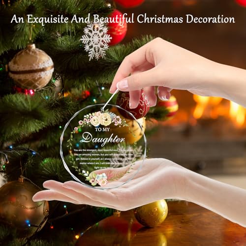 Daughter Christmas Ornament - High-Quality Glass Keepsake Gift