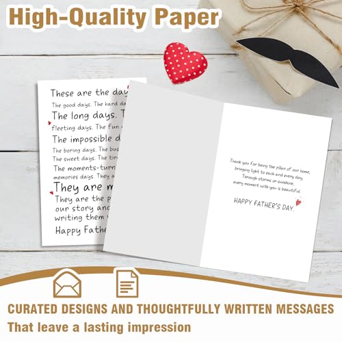 Sentimental Father's Day Card for Husband & Boyfriend - 8x5.3 Inch