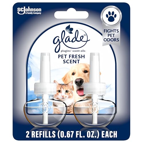 Glade PlugIns Air Freshener Refills, Pet Fresh Scent, 6 Pack (1.34 Fl Oz)