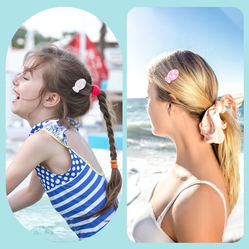 HJZHII 12PCS Small Plaid Fish Hair Clips Colorful Mini Resin Duckbill Barrettes