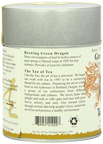 Green Dragon Oolong Tea Loose Leaf - 3.5 Ounce Tin (The Tao of Tea)