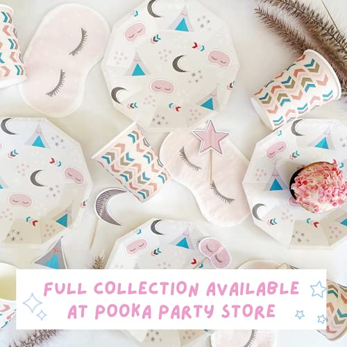 Pooka Party Teepee Favor Bags for Girls Slumber Party - Set of 8