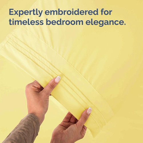 King Pillow Cases by [Brand Name] - Ultra Soft Hotel Quality Covers | Cozy, Wrinkle-Free & Fade Resistant - Yellow, 2-Piece Set