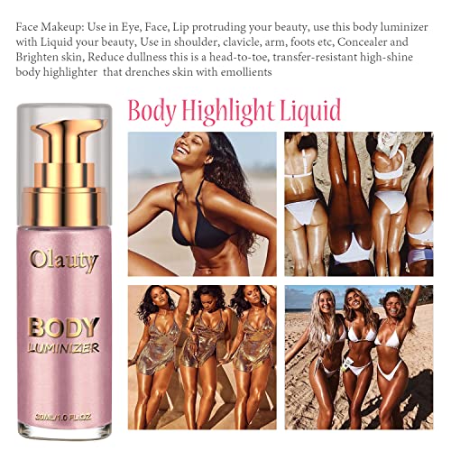 Firstfly Liquid Body & Face Highlighter - Soft Pink Shimmer Glow