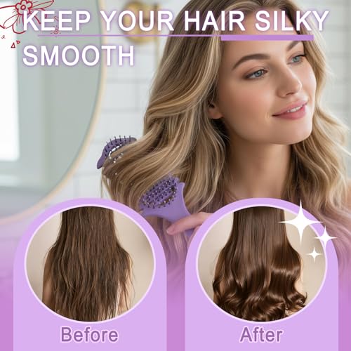 Werncy 4-Piece Hair Brush and Detangling Comb Styling Kit