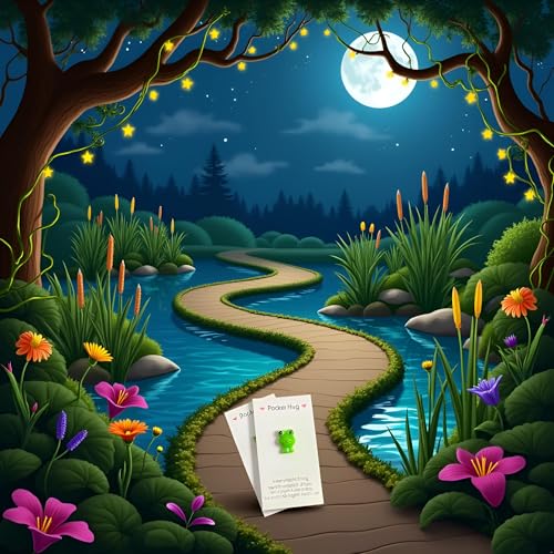 Pocket Hug Frog Token Set 2Pcs with Greeting Cards Encouragement Gifts
