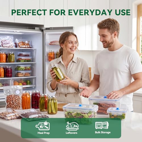 15-Pack Reusable Vacuum Seal Bags for Food Storage - L/M/S Sizes