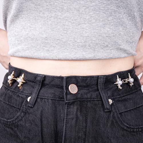 8 PCS Adjustable Jeans Waist Tighteners - No Sew Clip Buttons