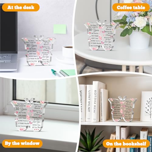 30th Birthday Acrylic Desk Sign for Women - Unique Gift Idea