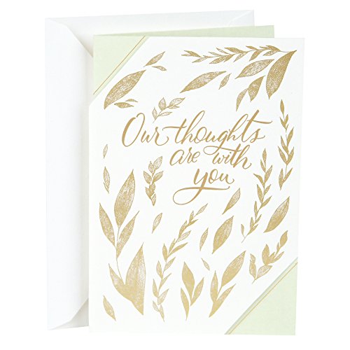 Hallmark Sympathy Card with Gold Foil Agate Design - Our Hearts Are With You