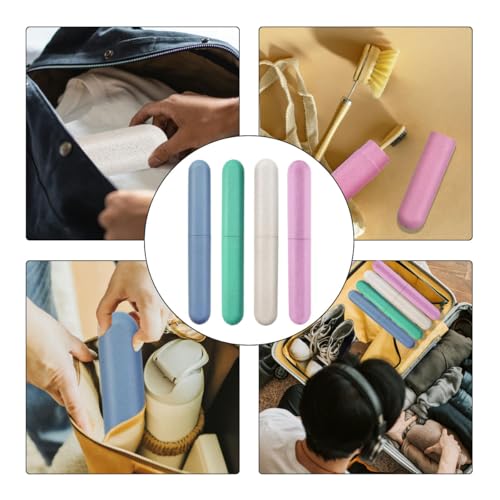 ZYYC 4-Pack Travel Toothbrush Case, Portable Dust-Proof Holder