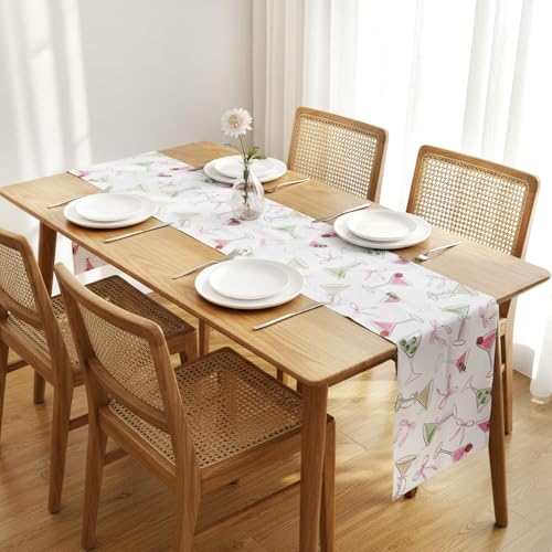 Martini Table Runner - Elegant Polyester Decor for Parties