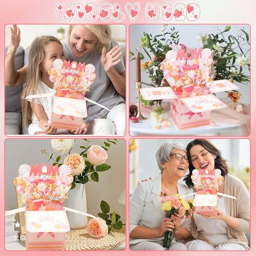Happy Birthday Mom Pop-Up Card – Cute 3D Greeting Card