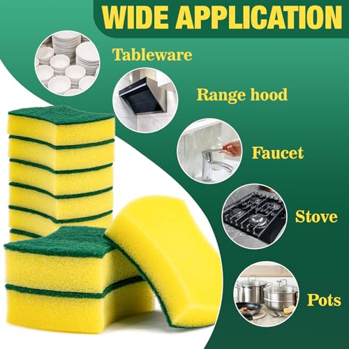 MAQIHAN 18PCS Heavy Duty Kitchen Scrub Sponges for Dishes