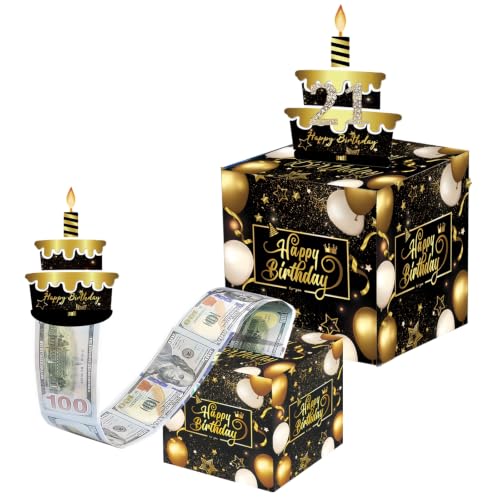 Creative Birthday Cash Surprise Box with Pull-Out Card