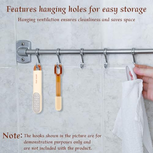 Fukaisu Double-Sided Stainless Steel Foot File & Crevice Brush Pedicure Tool