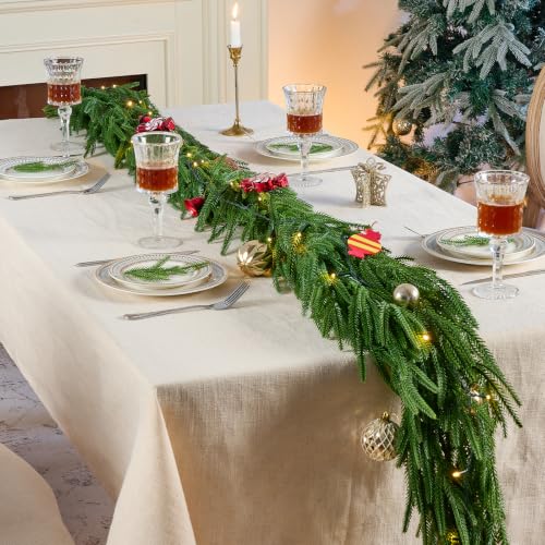 6FT Norfolk Pine Garland Set - 4 Pieces Realistic Artificial Christmas Decorations