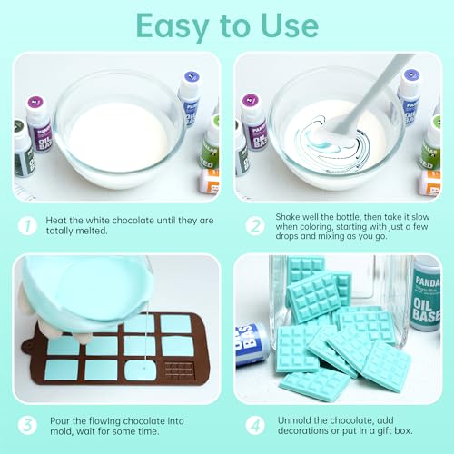 Oil Based Food Coloring for Chocolate Christmas 4Colors - Edible Cake & Candy Dye