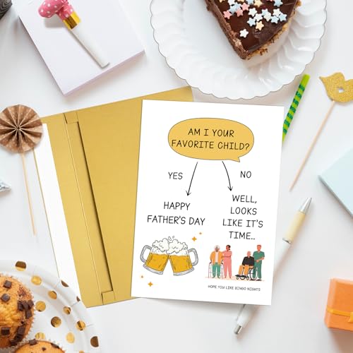 Funny Father's Day Card - Favorite Child Joke for Dad & Grandpa