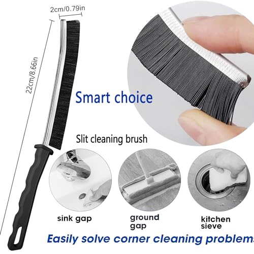 TURUM 6-Pack Crevice Cleaning Brush Set for Deep Scrubbing