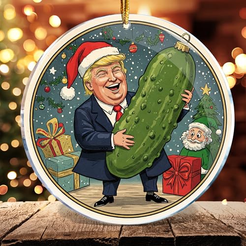 Funny Adult Christmas Pickle Ornament - 3.6 Inch Acrylic Gag Gift