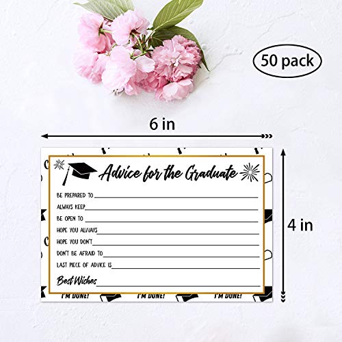 50 Graduation Advice Cards for Class of 2025 - 4x6 Inch