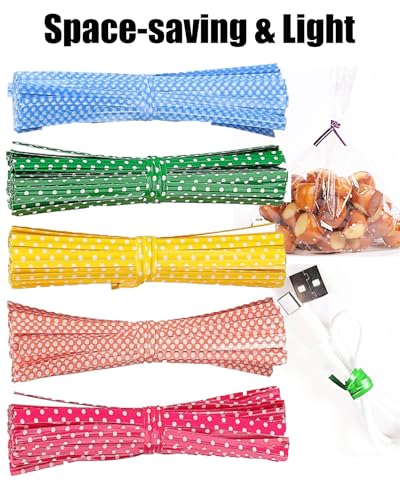 300 PCS 4-Inch Polka Dotted Twist Ties for Food & Crafts