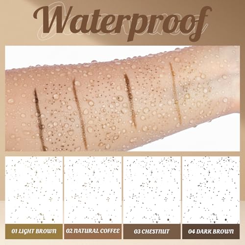 Janwana Natural Freckle Pen 2-Pack - Waterproof & Long Lasting Faux Freckle Makeup Pencil, Natural Coffee