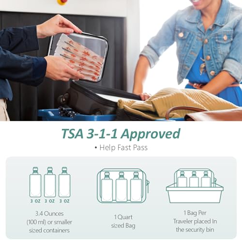 PACKISM 11-Pack Leak-Proof Travel Pouches, 3oz Refillable Toiletry Containers