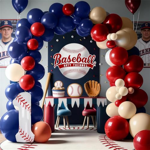 40-Inch Baseball Number 7 Balloon for Birthday Parties