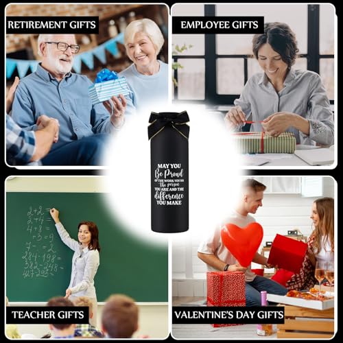 Black Stainless Steel Water Bottle - Appreciation Gifts 17oz for Employees & Teachers - Set of 10