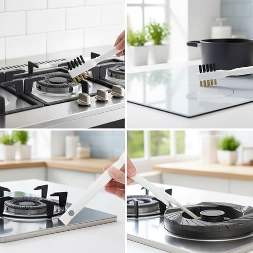 4-in-1 Kitchen Cleaning Scrub Brush for Gas Stove Top & Cooktop